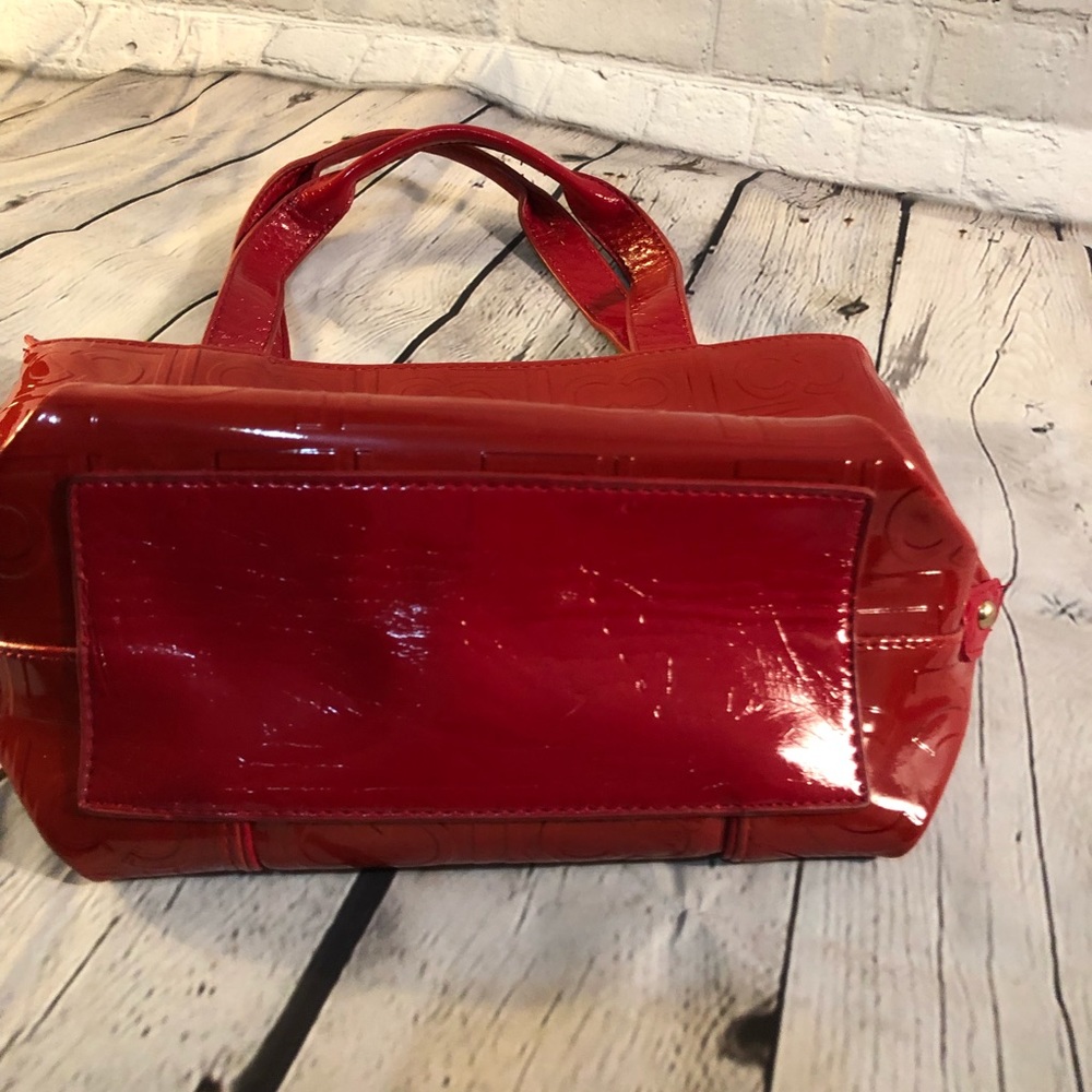 Liz Claiborne Vegan Red Leather Purse Very Cute - Picture 3 of 4